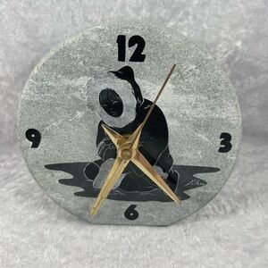 Handcrafted Inuit Soapstone Clock